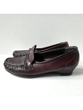SAS Shoes Womens 9 Antique Wine Easier Slip On Leather Tripad Comfort Loafers